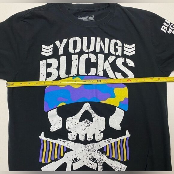 Young Bucks Official Bullet Club Pro Wrestling Tees Men's Black T-Shirt Sz L - Picture 4 of 9